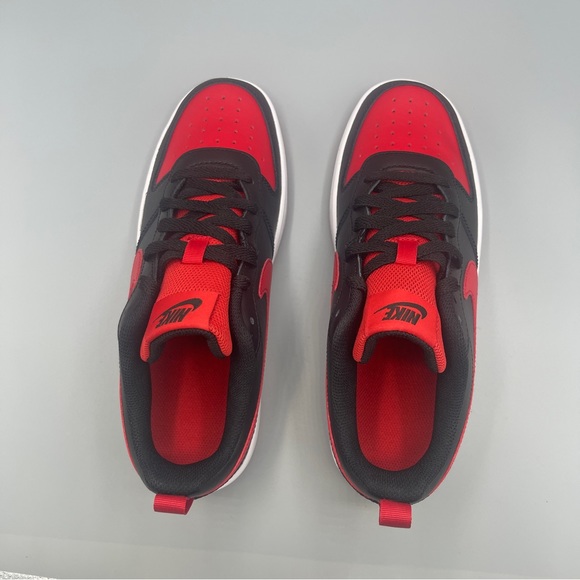 Nike Court Borough Low 2 Big Girl' Shoes/color Black/White/University Red - Picture 7 of 17